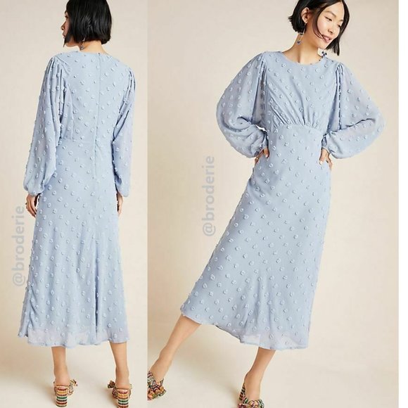 new Anthropologie Michaela Textured Midi dress - Picture 6 of 7